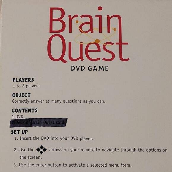 Brain Quest DVD Game Ages 6 - 8 Grades 1 - 3 No Cards 2006 - Picture 3 of 9